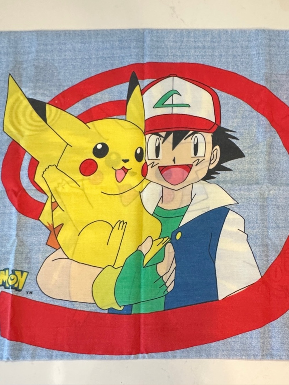 Nintendo Pokémon Reversible Pillowcases Ash Ketchum Pikachu 1998 Vintage Read